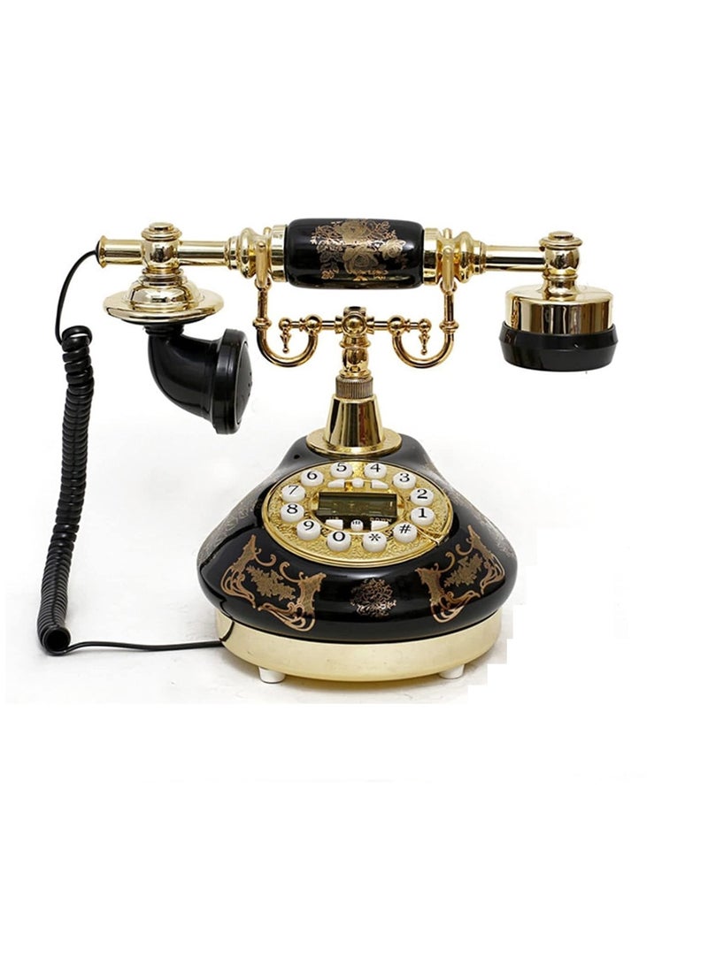 Organized Home Retro Vintage Antique Style Corded Dial Desk Telephone - Image 1